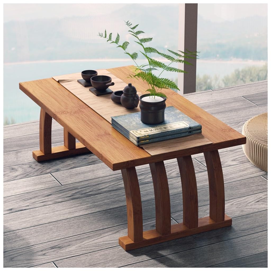 Table de méditation Zen Japonaise contre le stress, meuble bas marron