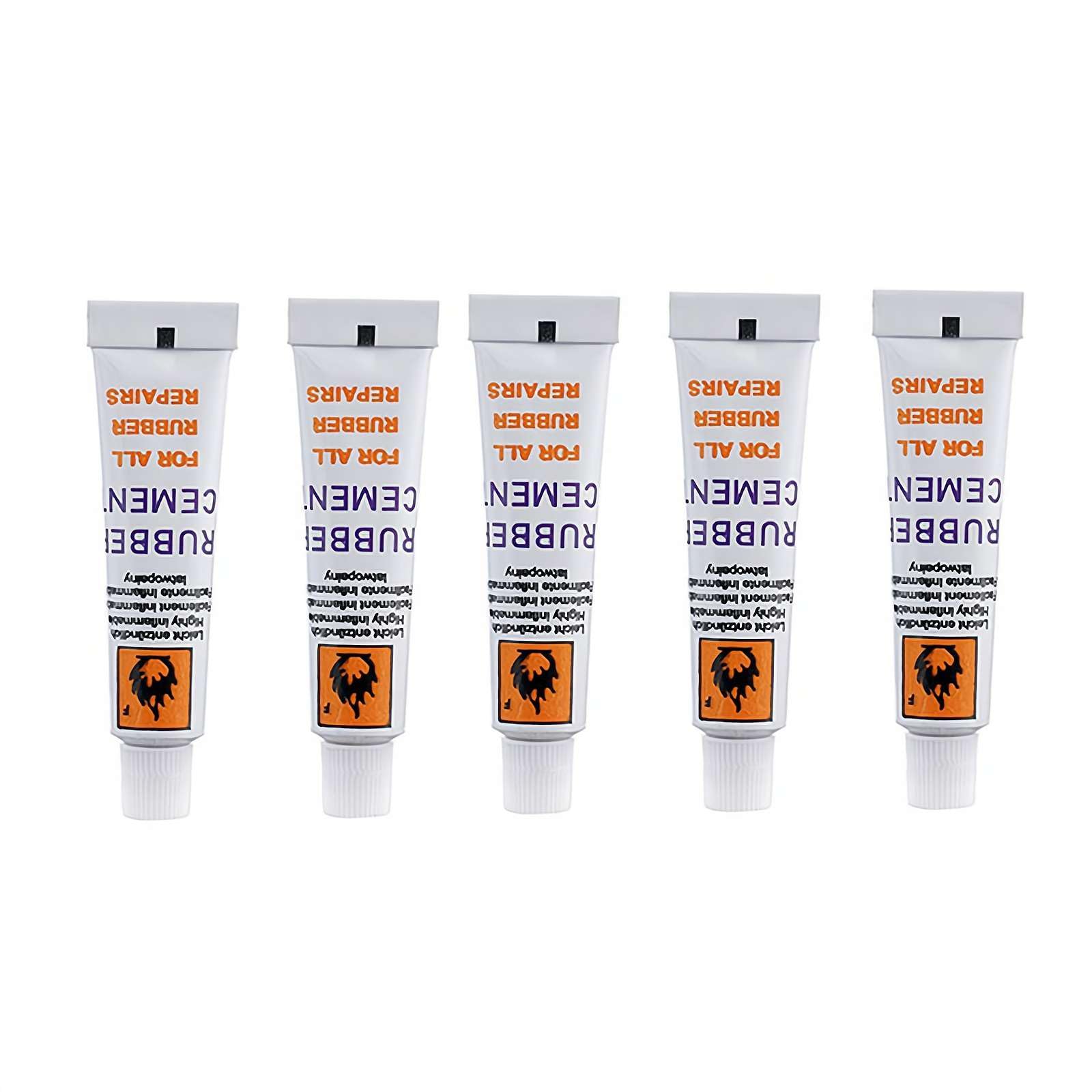 Generic 5Pcs Tire Repair Glue for Bicycle, Motorcycle & Electric Vehicle Tires - Rubber-based Liquid Paste with Strong Adhesion - White