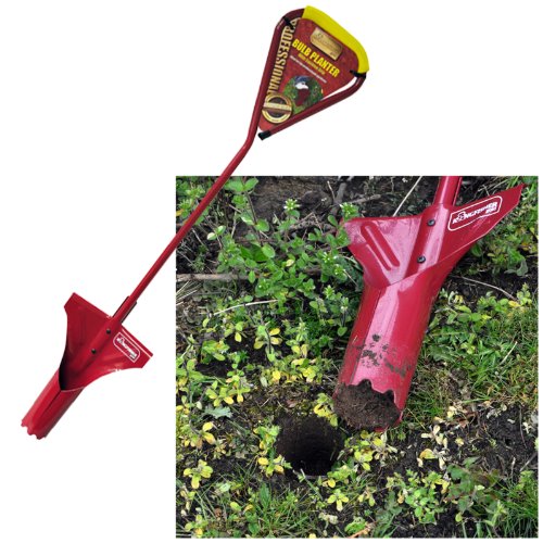 Kingfisher RC402 Pro Gold Long Handled Bulb Planter - Red