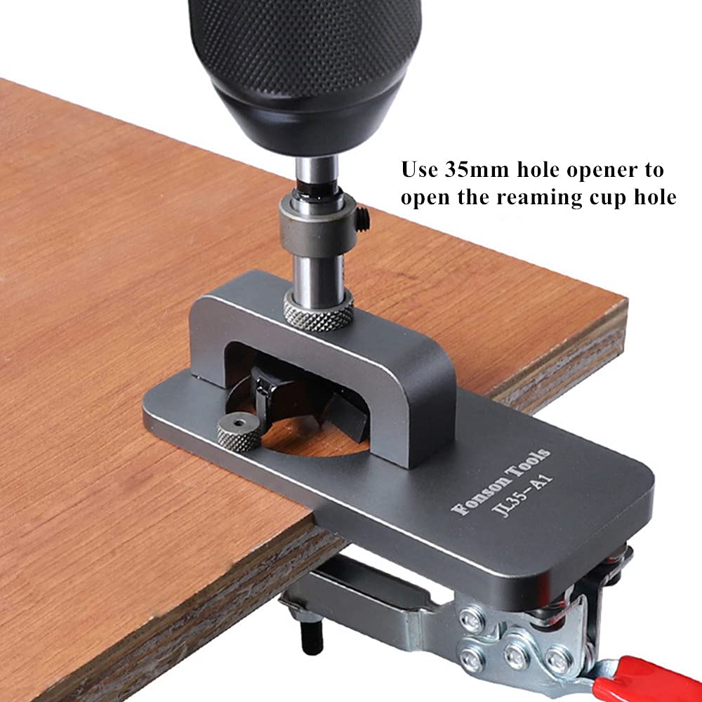 Cerniera Jig,35mm Dima di Foratura Cerniere,Maschera per Foratura a Cerniera Nascosta per Legno Ante Cucina Mobili a Scodellino Nascosta ​Strumento di Guid