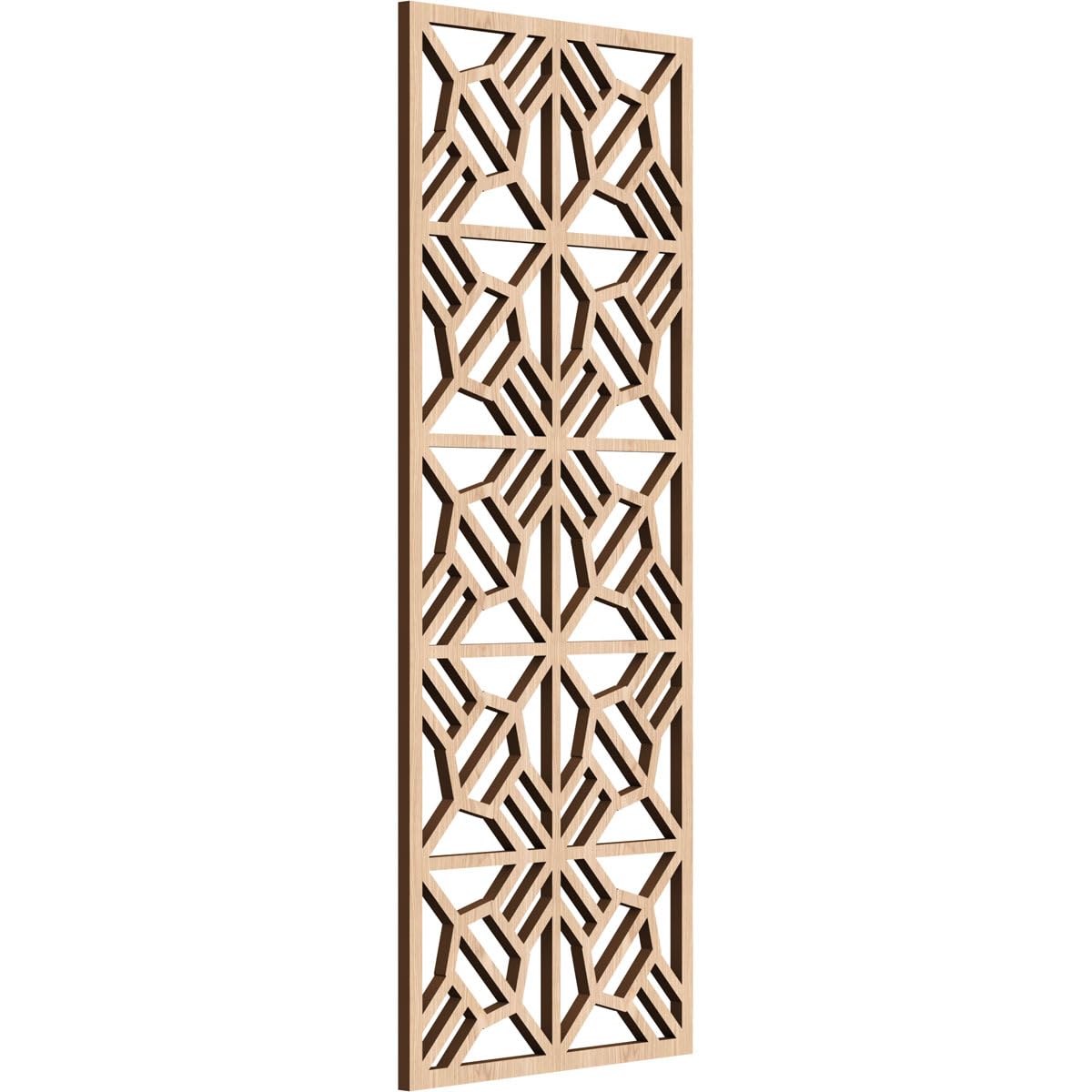 9 3/8"W x 24 3/8"H x 1/4"T Auburn Decorative Fretwork Wood Wall Panels, Red Oak