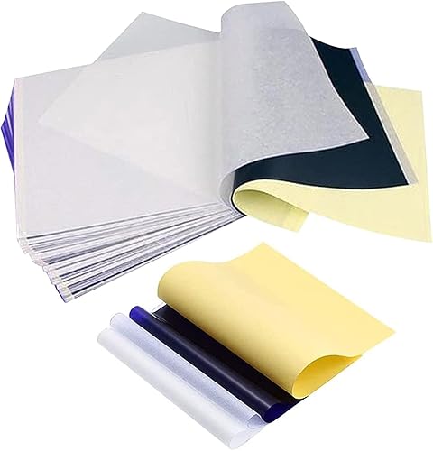 Beoncall Tattoo Transfer Paper 50Pcs Tattoo Stencil Paper Printer 4 Layers A4 Size Kit Supplies - 50PCS