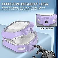 Vista 4 de [Con bloqueo seguro] Funda transparente para Galaxy Buds 2 Pro (2022), funda para Galaxy Buds Pro (2021), funda para Galaxy Buds 2 (2021), funda