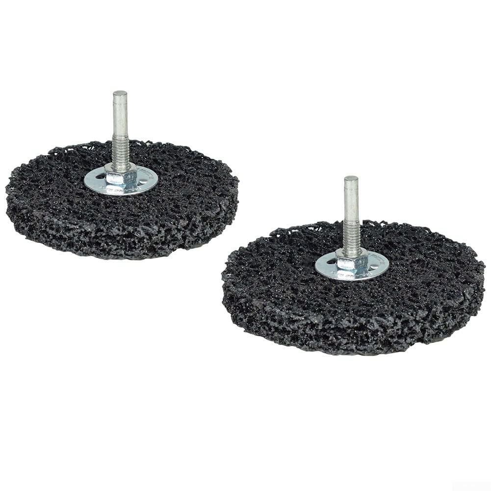 Strip Wheel 100mm/75mm Angle Grinder, 6mm Shank Paint Remover Discs Steel Aluminum Wood, Black(6X75mm)