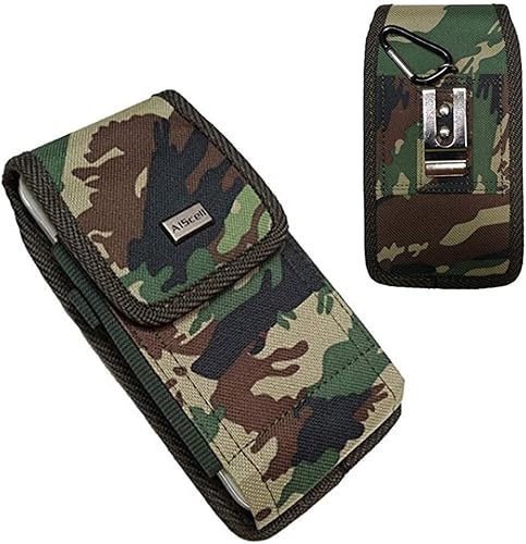 AISCELL Funda resistente de nailon camuflaje para Galaxy A15, S24 Ultra, S24+, S23 FE, A54, S23 Ultra, S23+, A14, S22 Ultra, XCover6 Pro, A53, A03s,