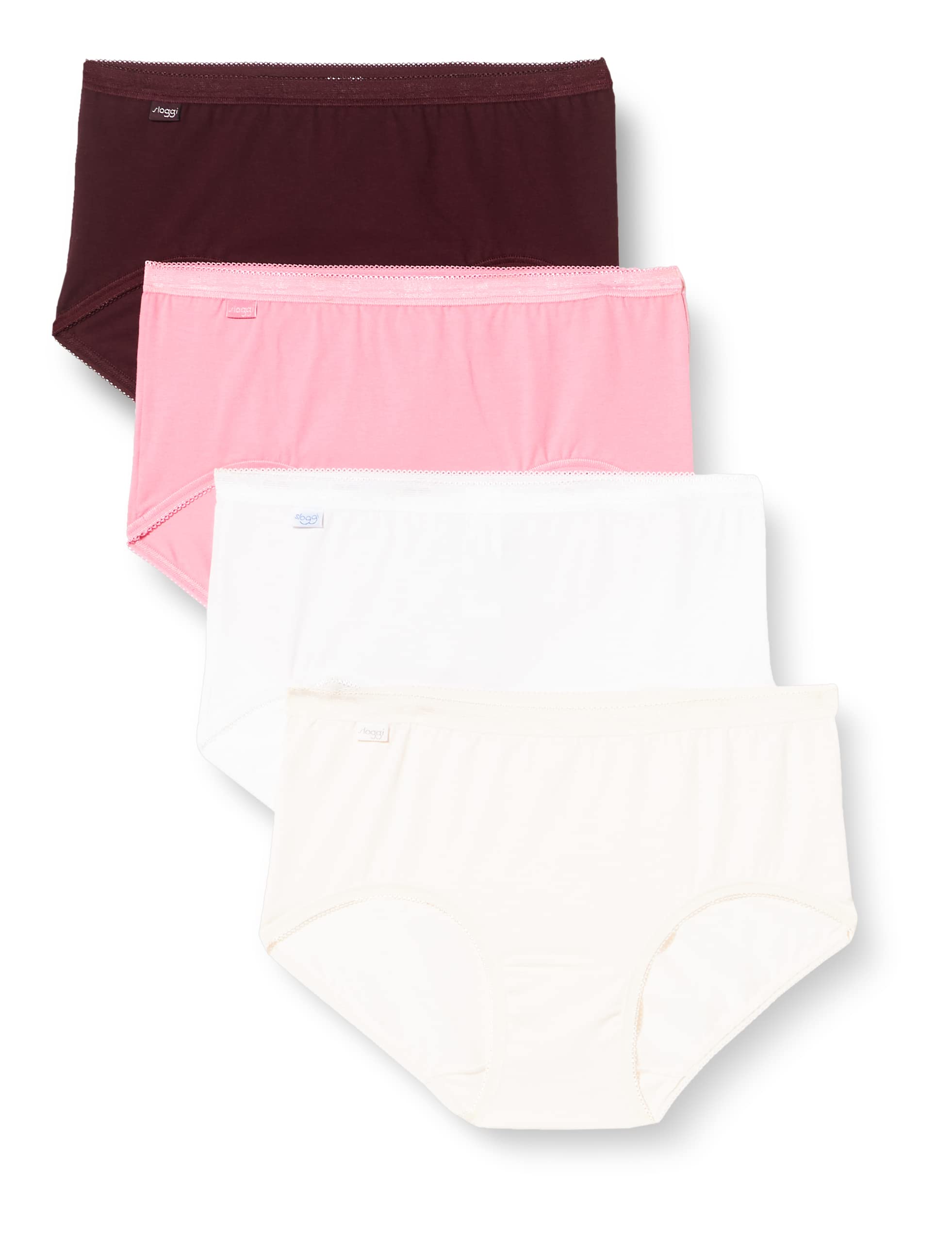 Sloggi Women's Multiple Colours 8 Basic+ Midi C4p Underwear, 22 Uk