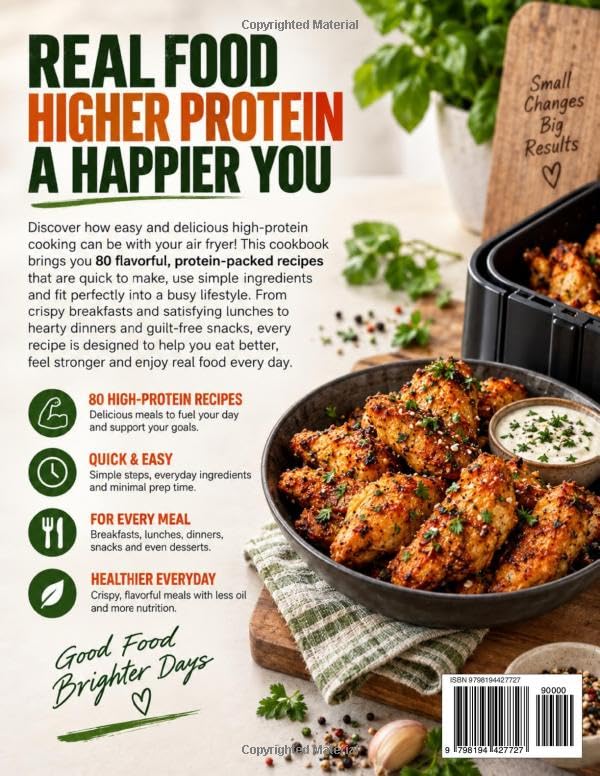 The High-Protein Air Fryer Cookbook: 80 Delicious, Quick & Easy Healthy Recipes for Muscle Building, Weight Management, Fitness and Effortless Everyday Meals image 3