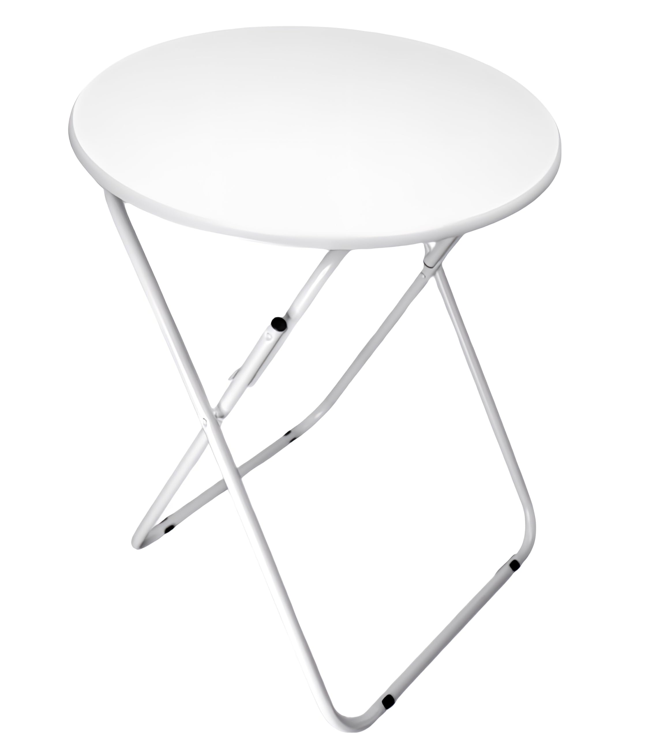 HERSIG - Mesas Auxiliares Plegables - Mesa Plegable Blanca d48x66 CM - Mesa Jardin Exterior - Mesas Plegables Portatiles Resistentes - Ideal para Camping, Picnic, Comidas, Trabajo, Fácil de Guardar