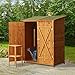 HOMCOM Gabinete Caseta Herramientas Jardín 75x140x160cm Cobertizo Armario de Madera Maciza 2...
