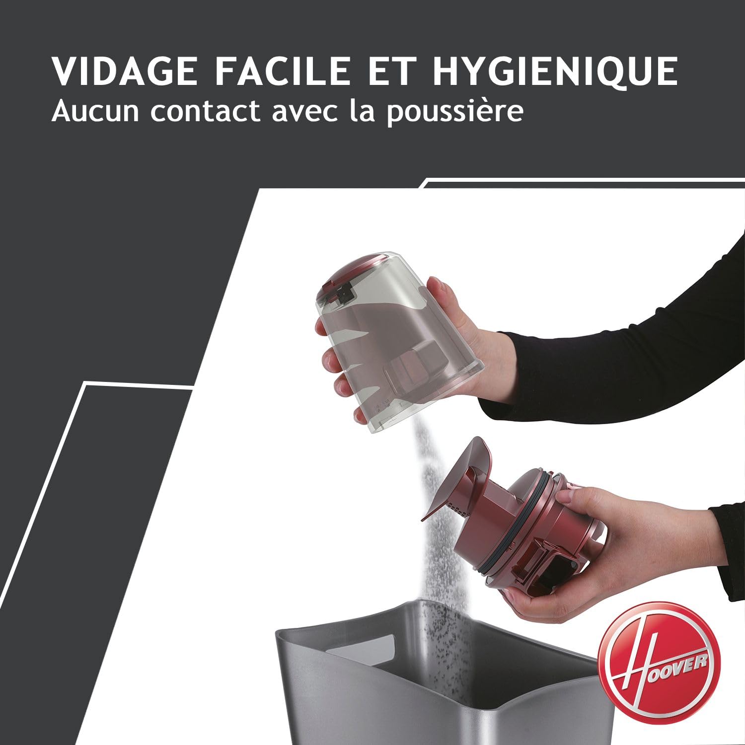 Hoover MBC500UV Ultra Vortex Aspirateur à Main Special Matelas Animaux Allergies, Ultra Puissant 500W, Lampe UV-C antibactérien, Anti-Acariens, Idéal Canapés Coussins Matelas, Blanc nacré Bordeaux