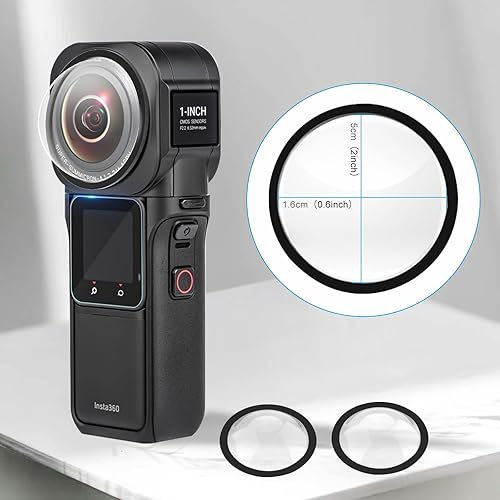 Miniatura 2 de PULUZ Protector de lente dual para Insta360 ONE RS 1 pulgada 360 Edition PC Protección de lente adhesiva para ONE RS 1 pulgada 360 Edition