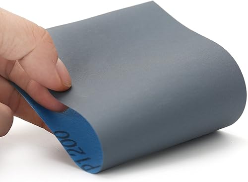 Miniatura 44 de LotFancy Papel de lija de grano 2500, 45 unidades, papel de arena seca húmeda de 9 x 3.6, hoja de lijado de carburo de silicio para metal automotriz