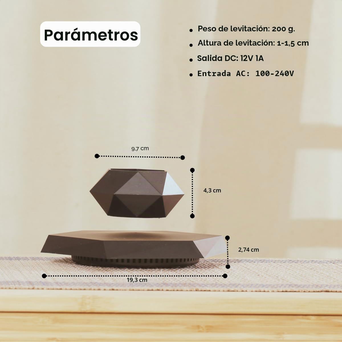 MOOCCI Maceta Flotante levitante, Regalo Ideal para el hogar para Novios, compañeros de Clase para Halloween, Acción de Gracias, Navidad