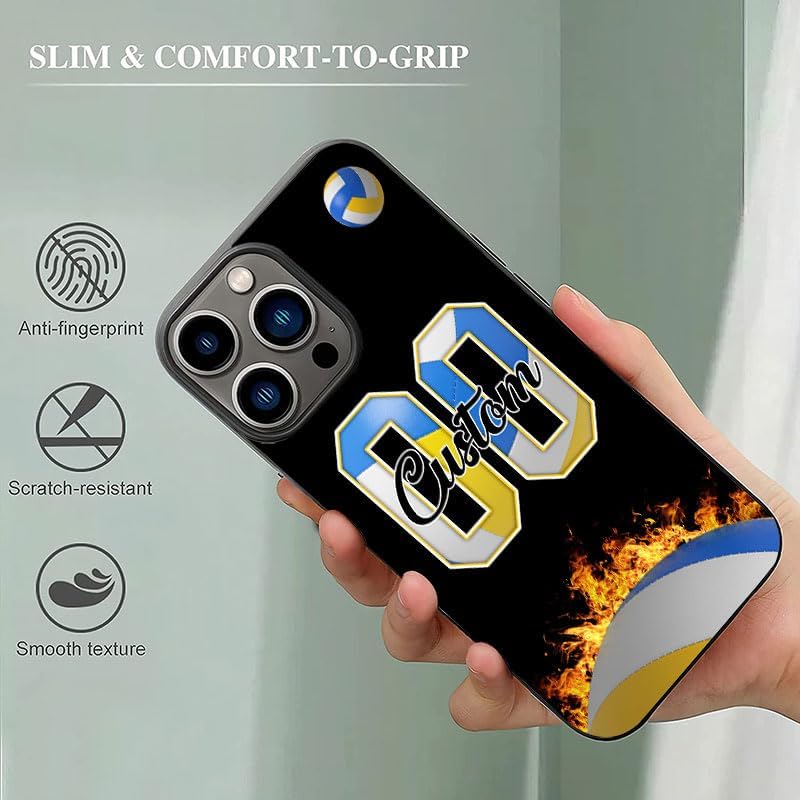 Miniatura 5 de Funda personalizada para teléfono de voleibol para iPhone 17161514131211 Pro Max para Samsung S25S24S23S22S21S20 FEPlusEdgeUltraA16A15A14A54Moto G