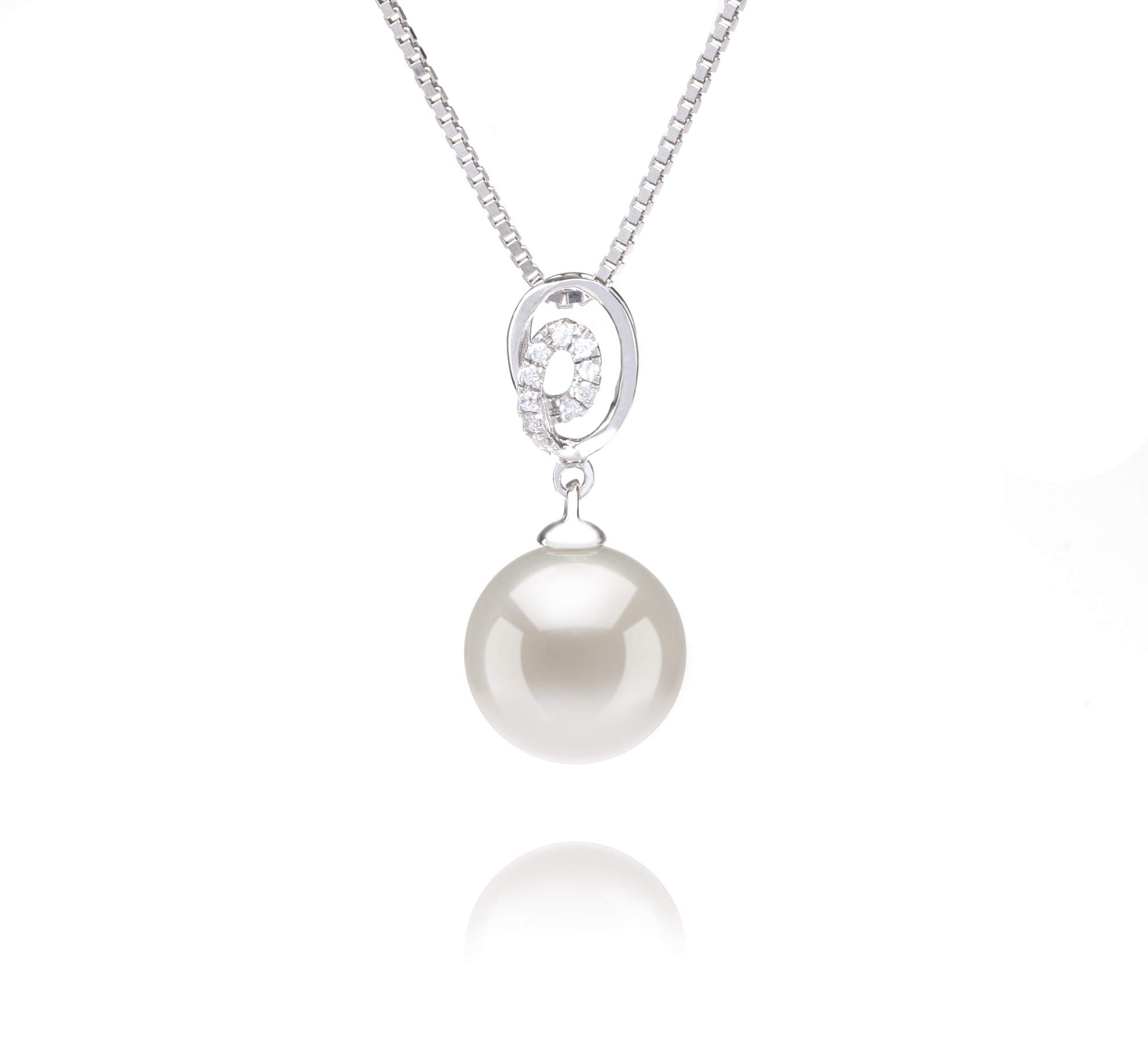 Kimberly White 9-10mm AAAA Quality Freshwater 925 Sterling Silver Cultured Pearl Pendant For Women