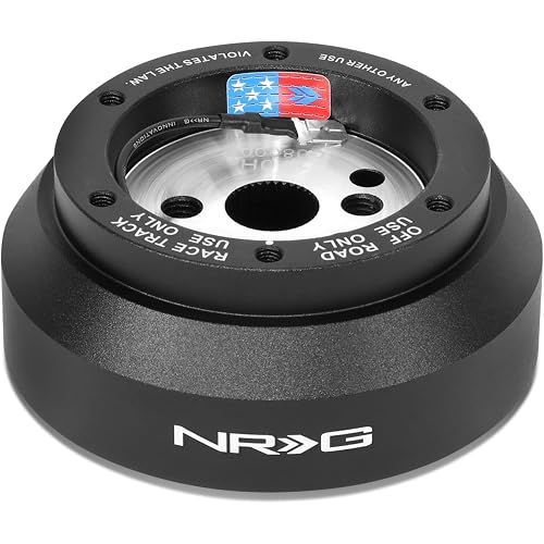 NRG Innovations NRG-SRK-170H Racing Style Steering Wheel Quick Release Short Hub Adapter, 6 X 70mm Bolt Pattern, Black Body