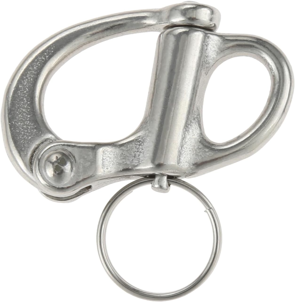 35/69/96mm Fixed Snap Shackle Quick Release Fixed Shackles with Round Ring 316 Stainless Steel Marine Boat Rigging Hardware 1Pc(35mm)
