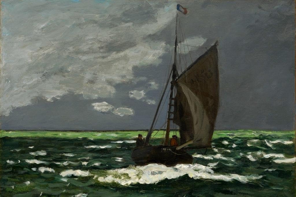 Claude Monet Seascape Storm Impressionist Art Posters Claude Monet Prints Nature Landscape Painting Claude Monet Wall Art French Wall Decor Monet Art Cool Wall Art Print Poster 36x24