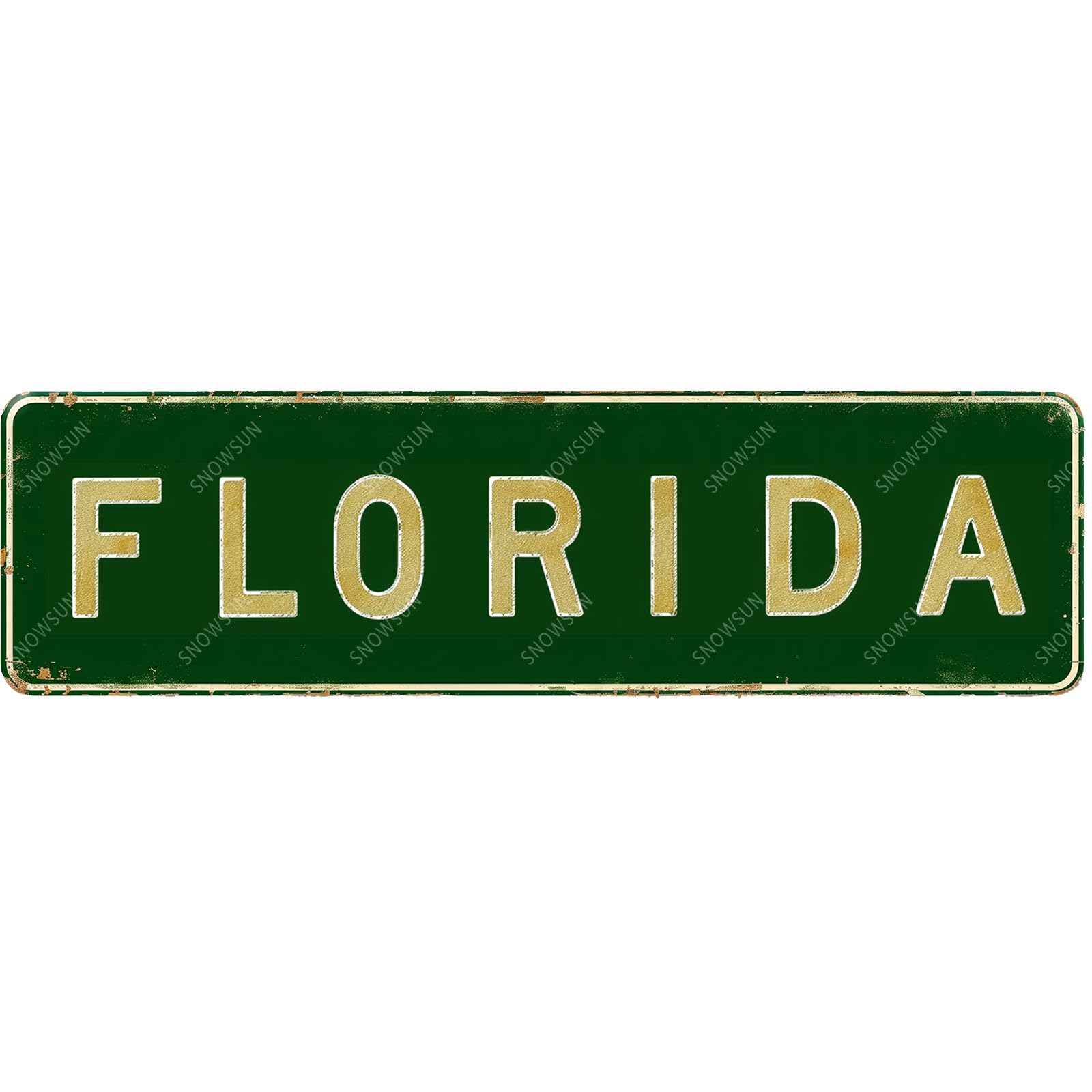 Florida Street Sign Vintage Tin Signs Art Plaque for Home Office Bar Garden Cafe Yard Garage 4x16 Inch