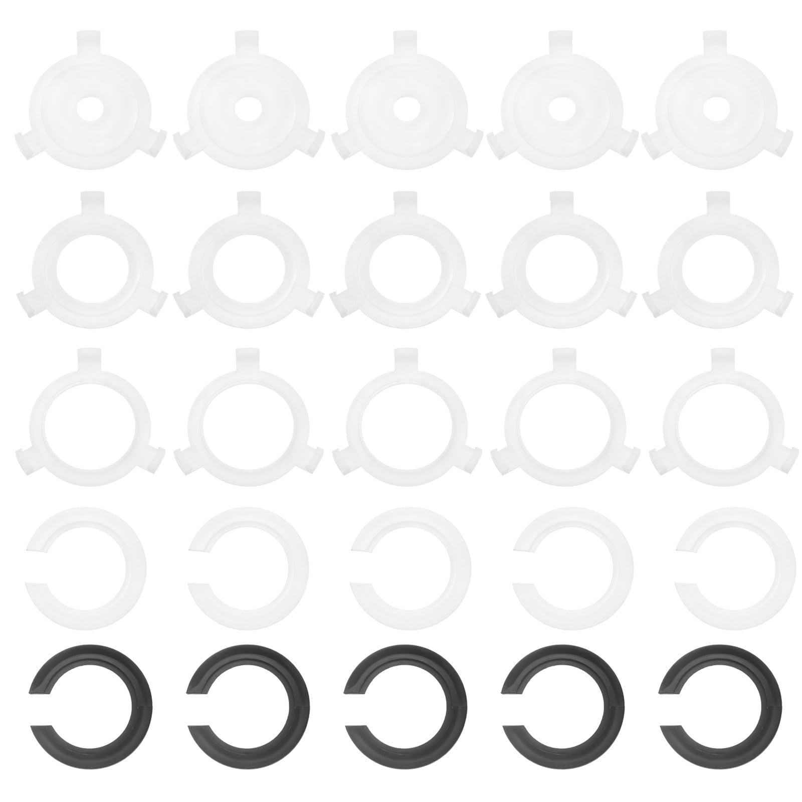 PATIKIL 25Pcs Lamp Shade Adapter Ring, E27 to 10mm(3/8")/E14/E26 Spider Fitter Lampshade Reducer Ring Plastic Lampshade Adapter Converter Washer for Table Pendant Floor Light Fixture,White