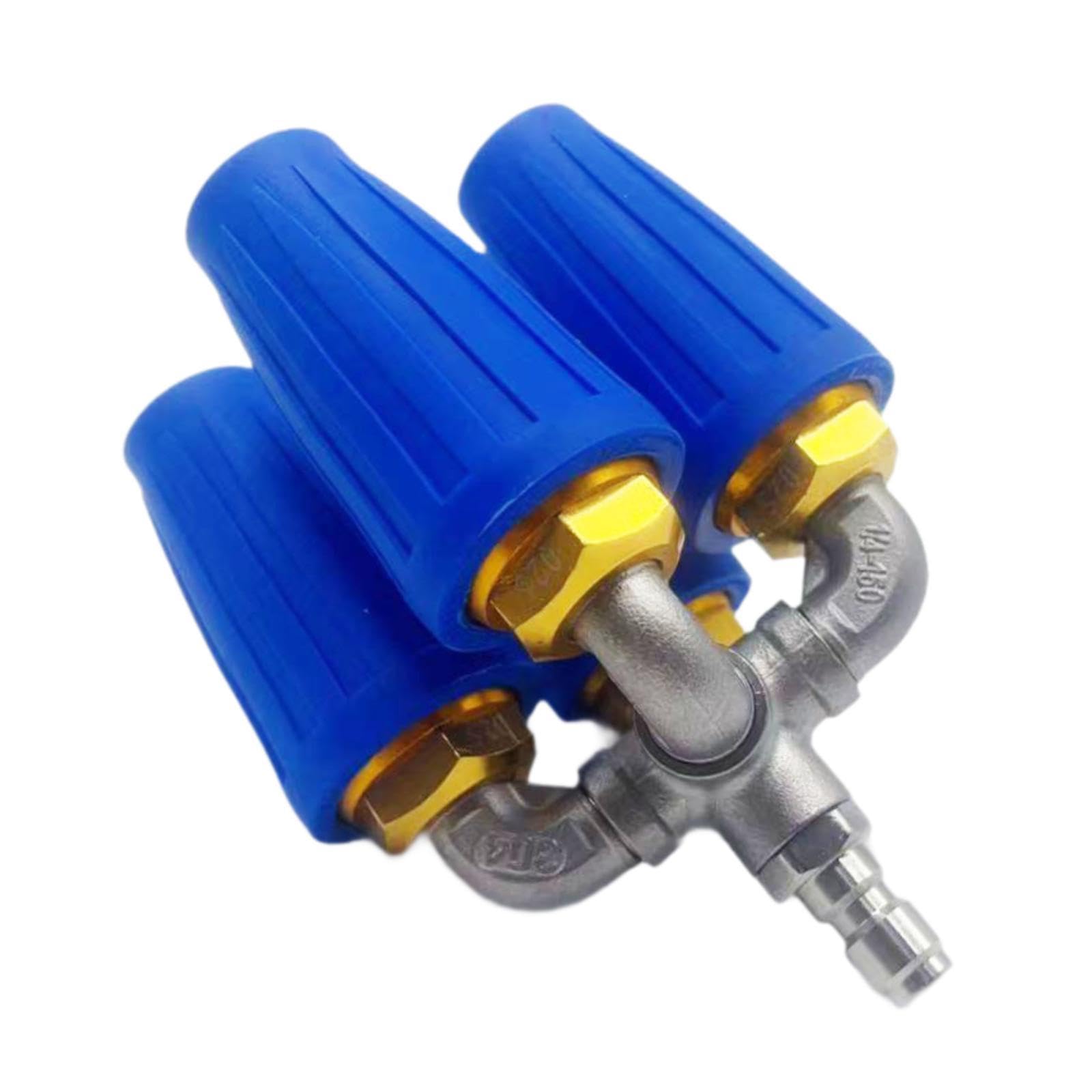Pressione Rotante Ugello per Idropulitrice con Funzione Quadrupla E Connessione Rapida Struttura Solida Adatto per Pulizia di Mattoni, Blu