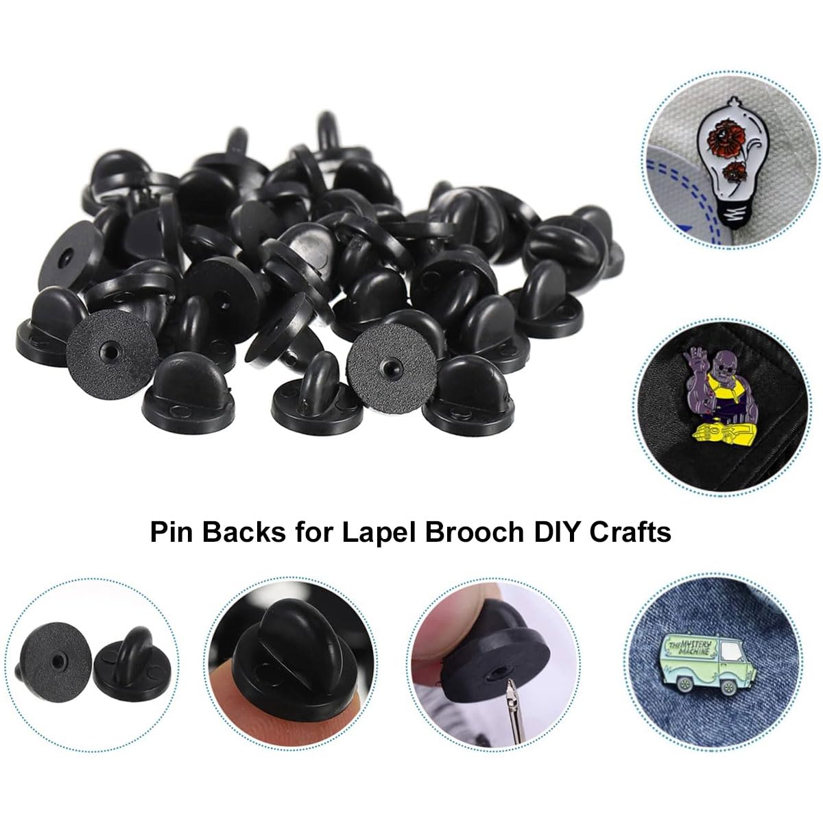 100 stuks pin vlinder sluiting vlinder koppeling met lege pinnen vlinder pin rug koppeling naalden pinnen badges vervanging voor ambachten sieraden DIY maken (goud, zilver