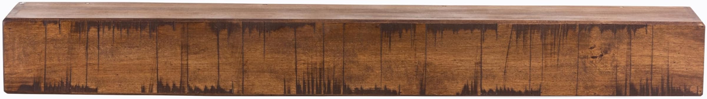 Dogberry Collections Rustic Mantel Shelf, Aged Oak, 48"