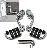 Vista 19 de XFMT - Estribos de color negro mate para motocicleta, 1.25 pulgadas, incluye kit de montaje