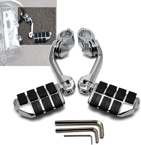 XFMT - Estribos de color negro mate para motocicleta, 1.25 pulgadas, incluye kit de montaje