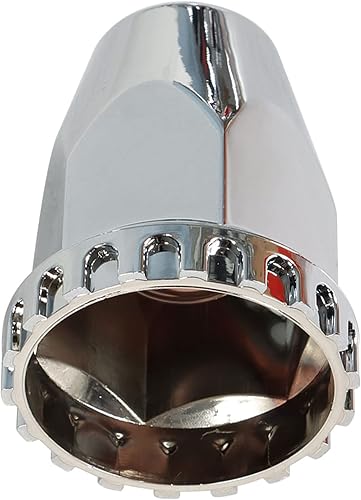 Miniatura 5 de Juego de tapas centrales cromadas para cubierta de eje de rueda delantera y trasera, con tapas de tuerca de llanta de 1.299 in, repuesto para ruedas