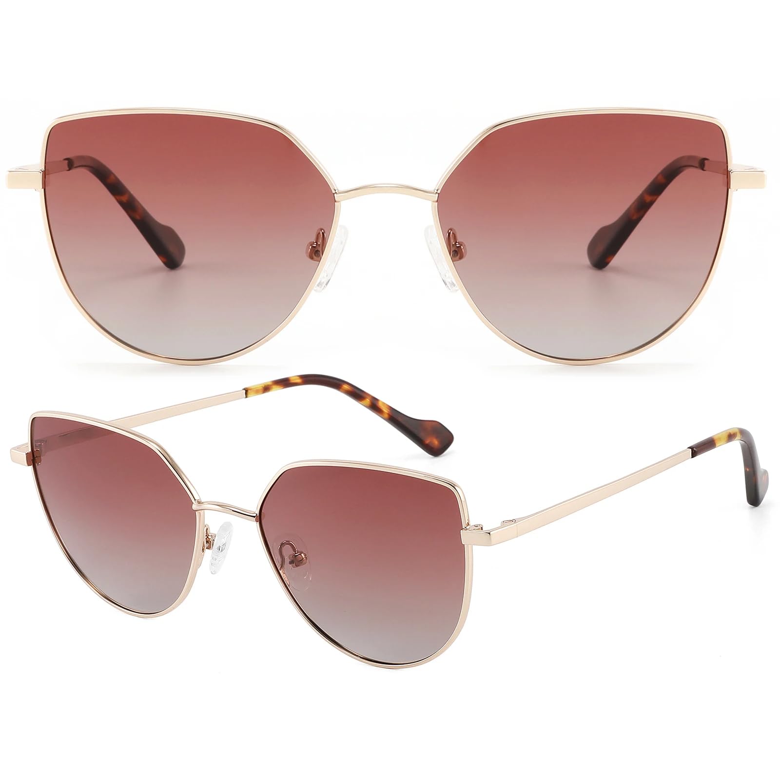 Gafas de sol polarizadas de metal para mujer, Uv400, para exteriores, para conducción