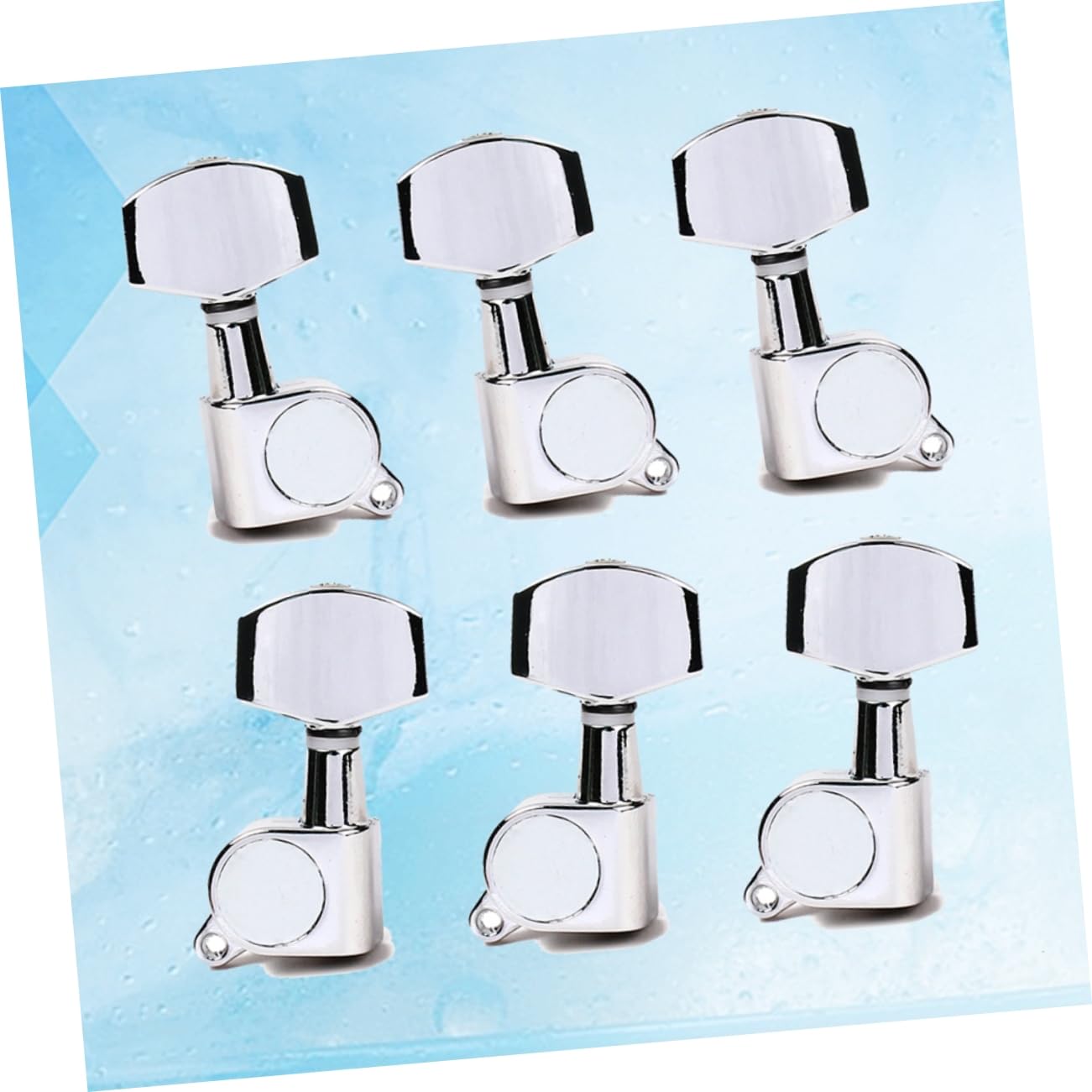 ERINGOGO 6Pcs Sealed Guitar Tuners Set Left Right Hand Machine Heads with Ferrules Bushings for Electric Guitar Easy Installation Compatible with