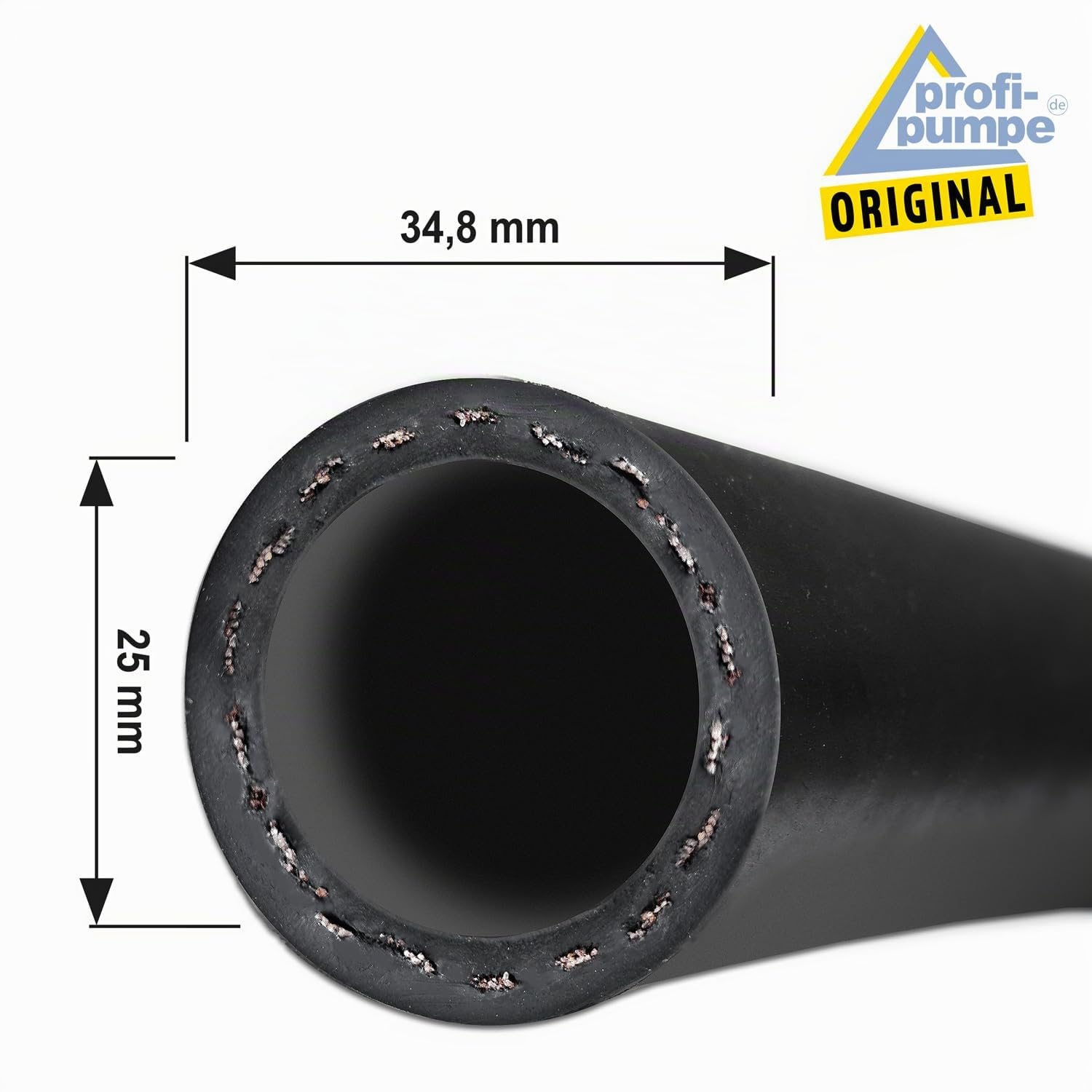 TUBO IN GOMMA CORDINA TUBO CARBURANTE GASOLIO TUBO PER TRAVASO GASOLIO da 1" di 5m tubo di aspirazione e uscita