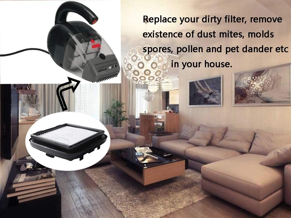 97D5 Filter Compatiable with Bis-sell Cleanview Pet & Hand Vac Multi-Level Filter, Replace Part # 203-1432 2031432 203-7416, 2037416 (4 Packs)