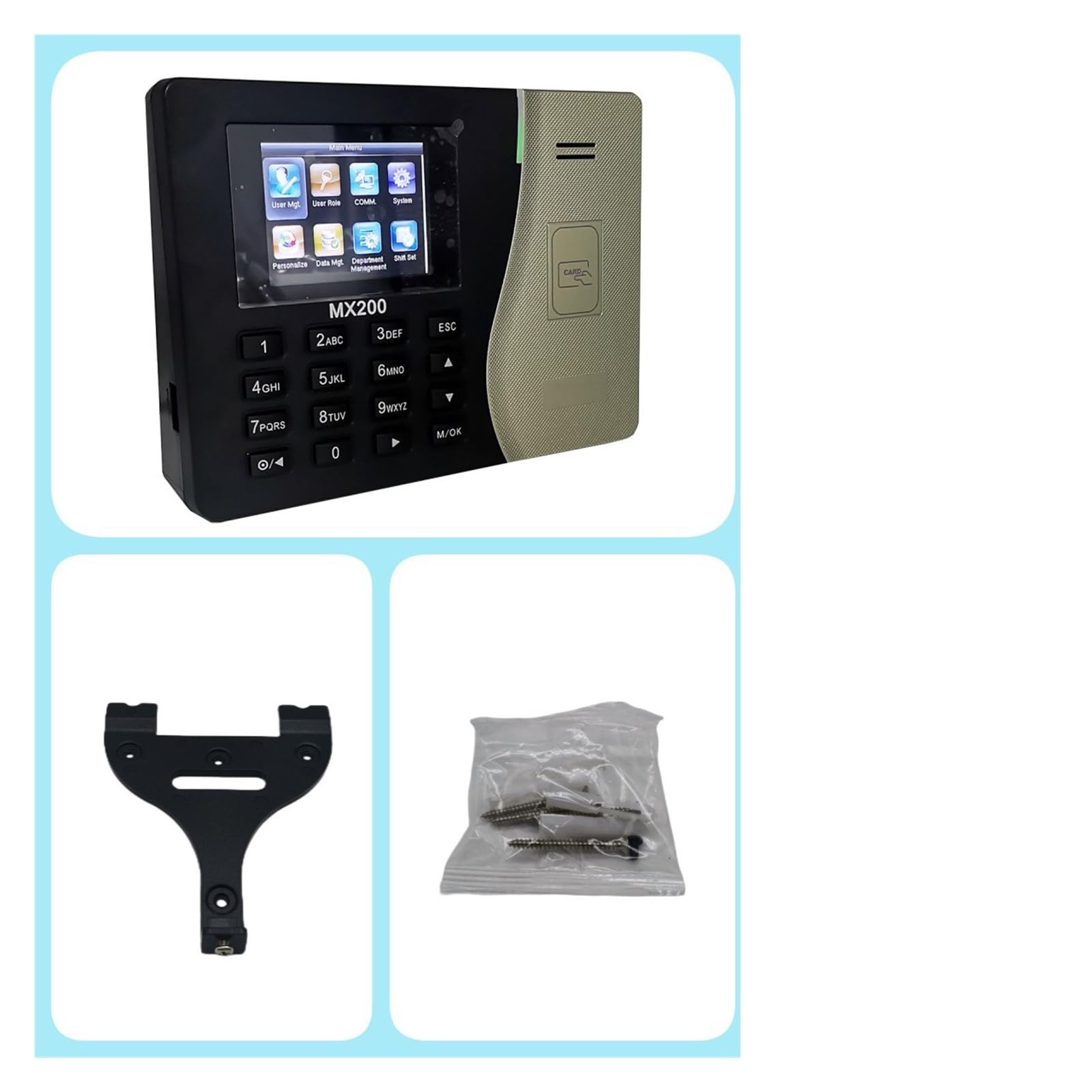 Urządzenie Do Rejestracji Czasu Pracy Karta Zbliżeniowa RFID 5.0 ​​TCP/IP SSR 125 KHz System Maszyn Do Rejestrowania Czasu I Obecności MX200 Niezawodna Wydajna Obsługa Rejestracji