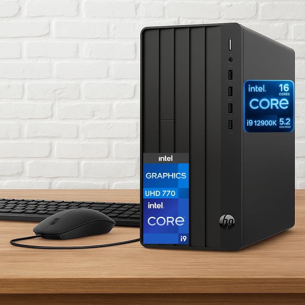 HP Pro Tower 290 G9 Business Desktop, Intel Core i9-12900K Processor (16 Cores, Up to 5.2GHz), 64GB RAM, 2TB PCIe SSD, Support 4K, HDMI, VGA, Wi-Fi, Bluetooth, Keyboard &amp; Mouse, Windows 11