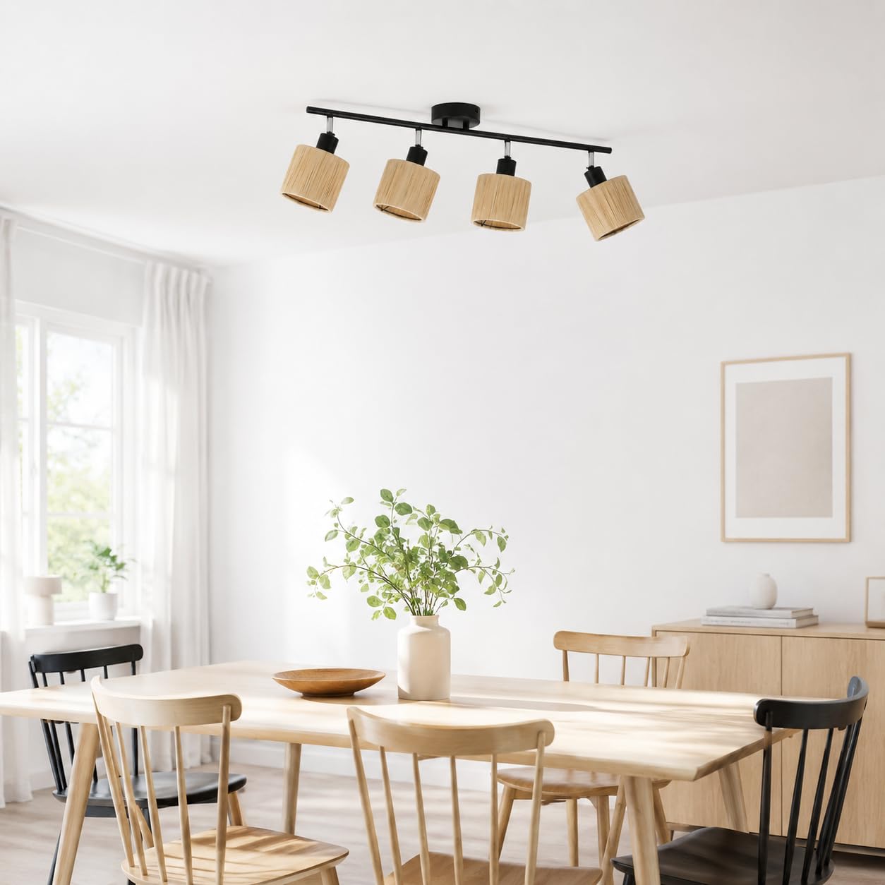 Deckenstrahler 4-flammig Boho Deckenleuchte mit