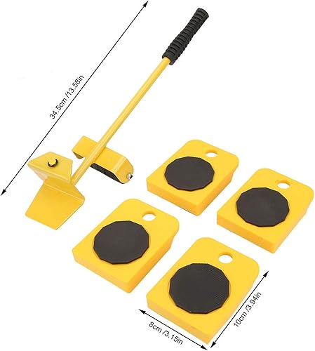Miniatura 7 de Mover muebles, Movers de muebles con ruedas, Kit de transporte de muebles Jack Placa movible para objetos que llevan 330.7 lbs Lavadora Patines de