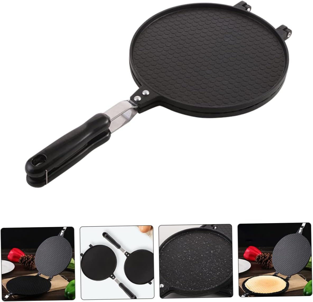Pancake Cone Maker Round Omelet Tool Non-stick Dessert Baking Pan for Ice Cones Breakfast Foods Versatile Kitchen Cooking Equipment