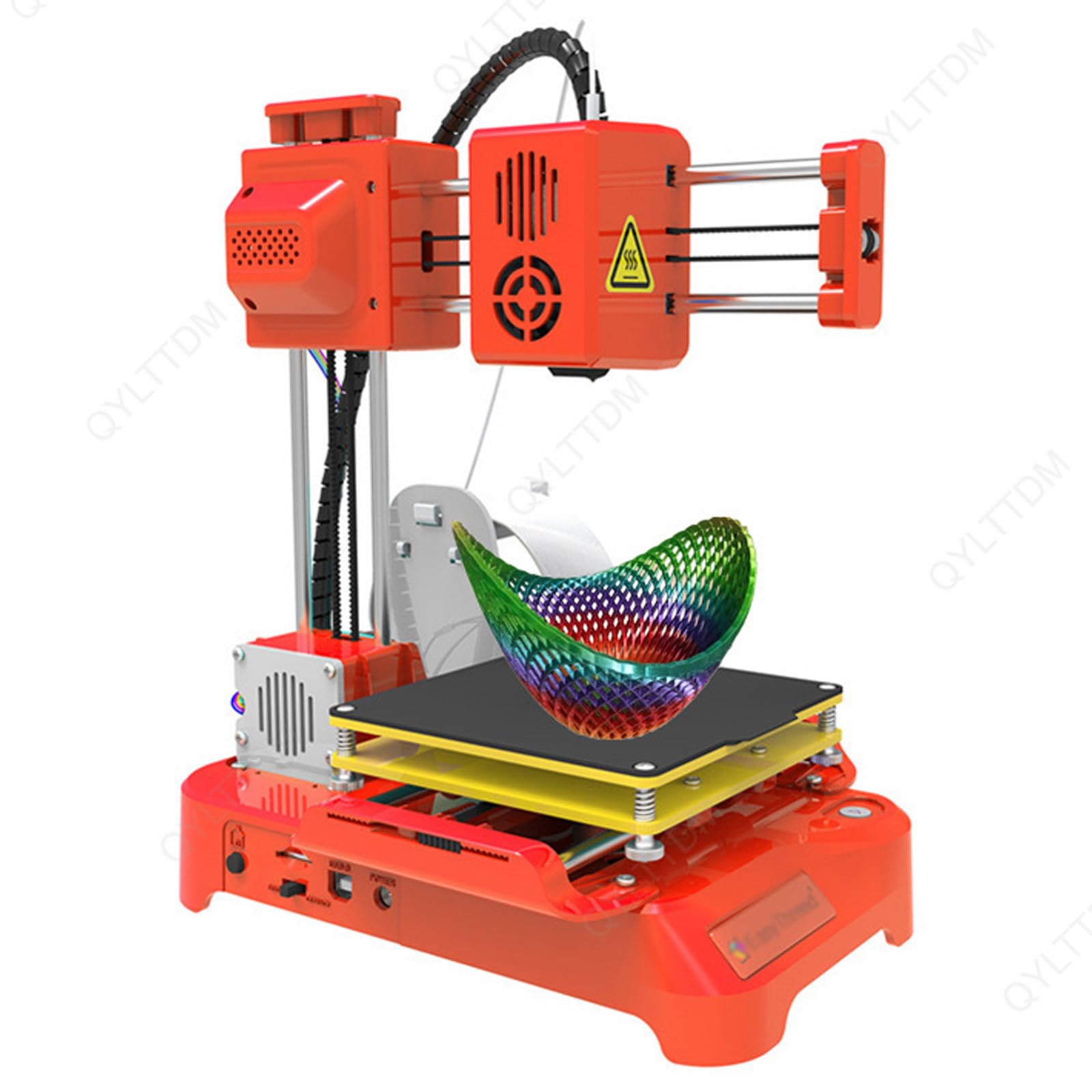 Mini Impresora 3D, Impresora 3D De Escritorio K7, Máquina De Impresión De Escritorio para Niños 100x100x100 Mm, Plataforma Extraíble Impresión con Una Sola Tecla, Impresora Sin Nivelación