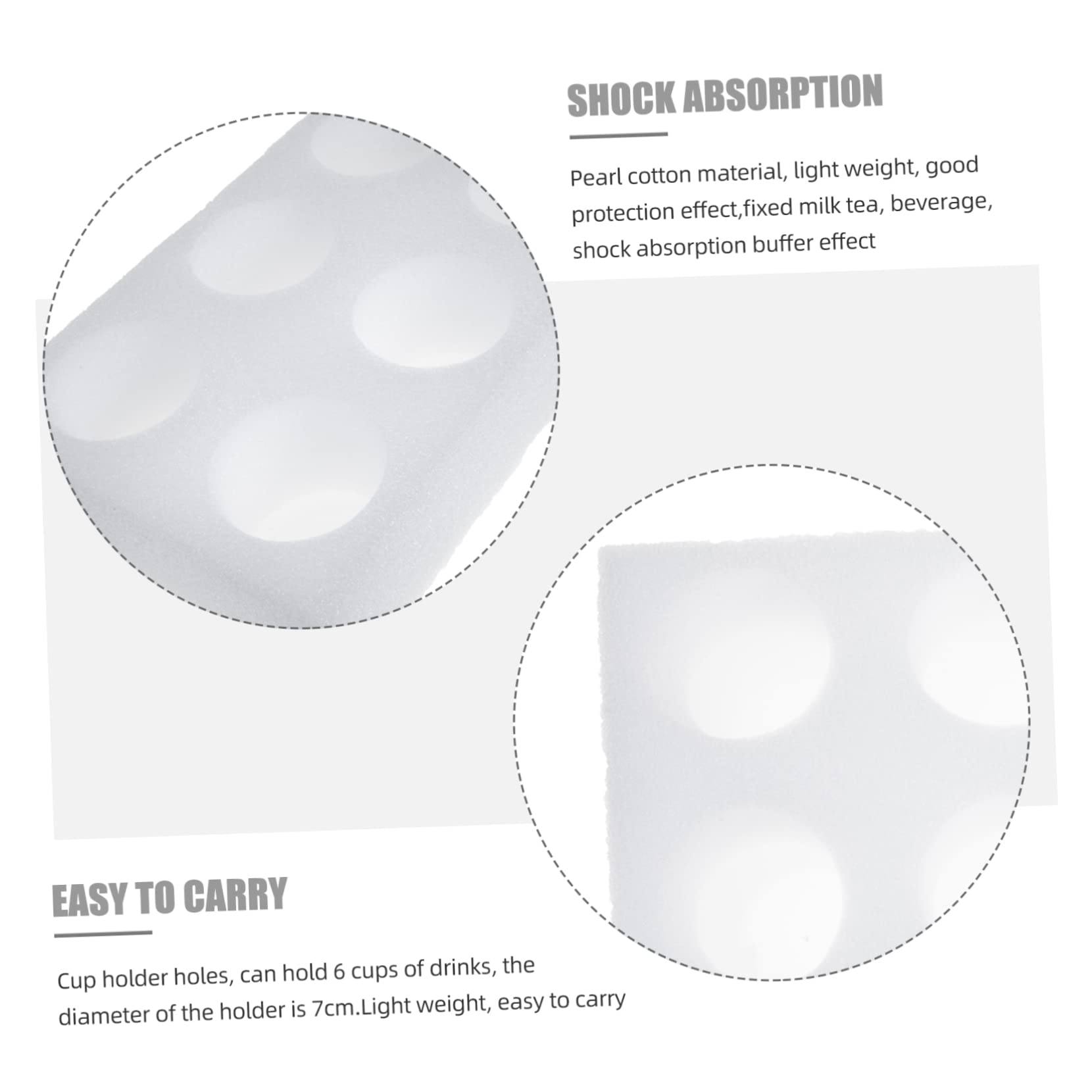 DINHEAROM 2Pcs Drink Carrier Tray Beverage Takeout Accessory for Secure Transport of Milk Tea More Pearl Material for Hot Cold Drinks
