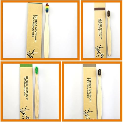 Miniatura 5 de HEALLILY Cepillo de dientes Cepillo de dientes Cepillo de dientes para el hogar Cepillos de dientes Cepillos de Dientes Suave Bolsa de Papel Kraft