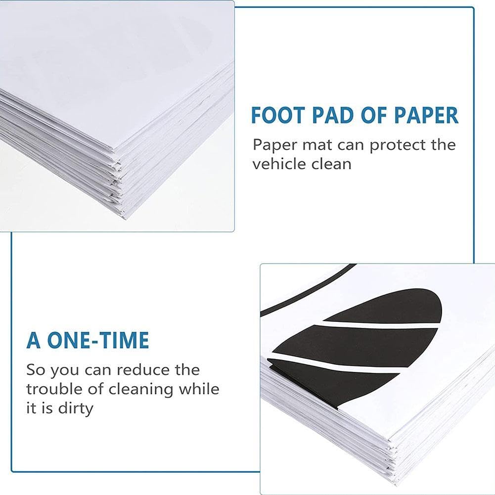 Paper Floor Mat 25 50 100pcs Car Mats Interior Automotive Printing Papers Protector for Home 50x38cm 19 65x14 — view 2