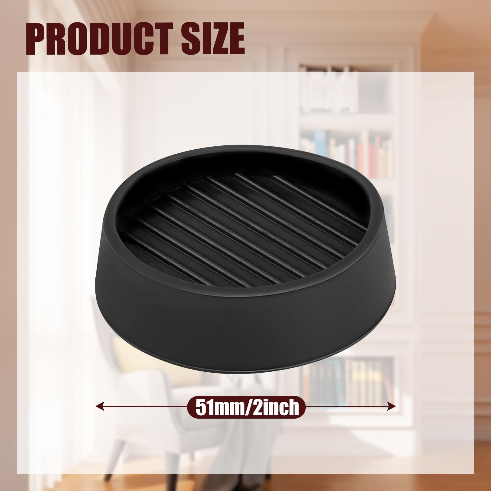 4 Pcs Furniture Rubber Castor Cups - Image 2