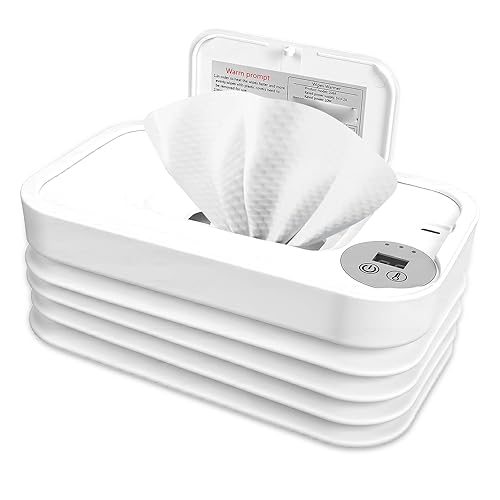 Calentador de toallitas para bebés, calentador de pañales portátil, calentador y dispensador de toallitas plegables, calentador de toallitas húmedas