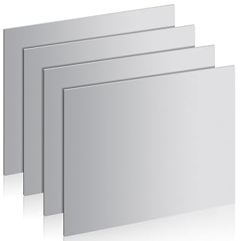 12" x 8" 16 Gauge Steel Sheets Metal, 4Pcs Cold Rolled Steel Plate