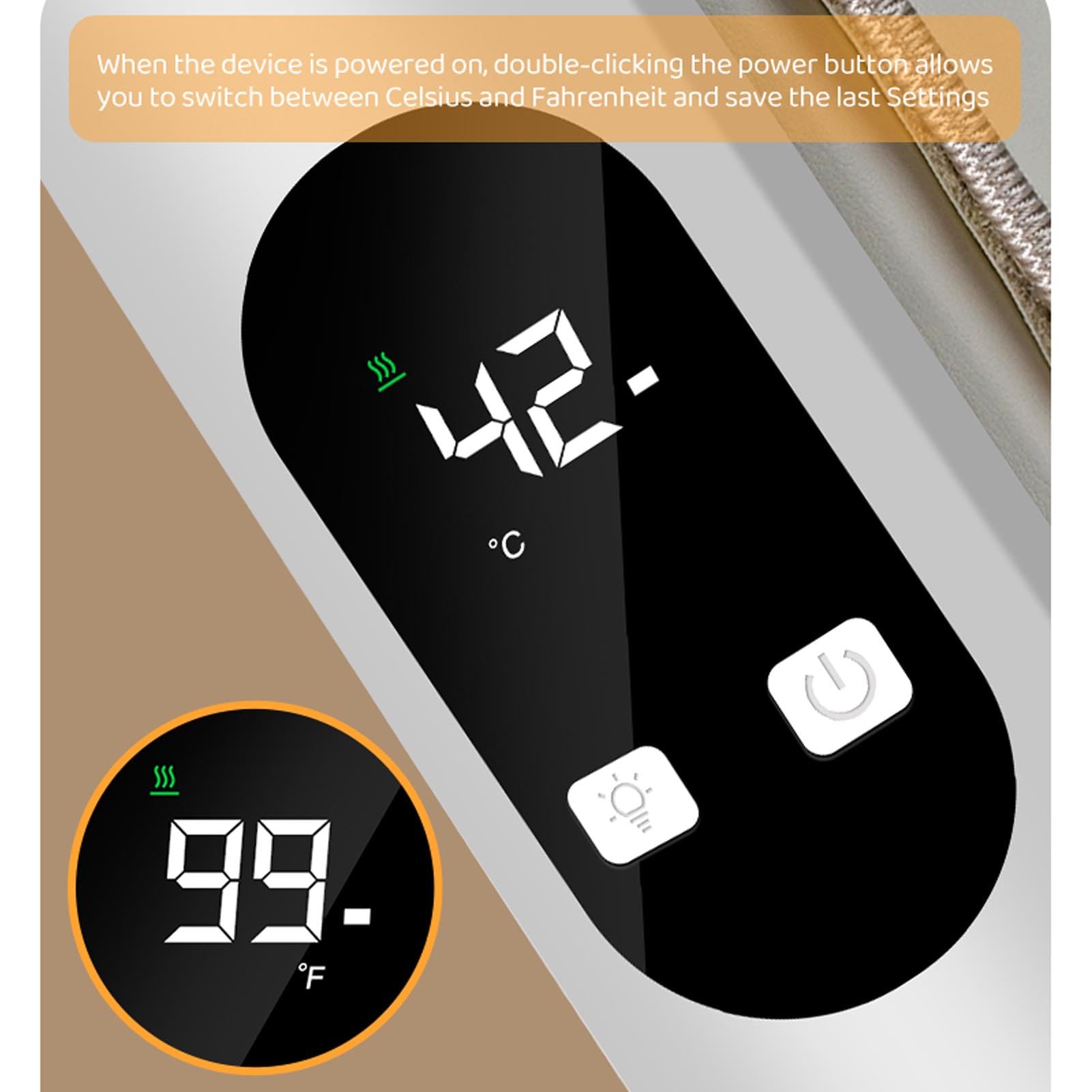YWBL-WH Scaldabiberon, Scaldabiberon Elettrico Ricaricabile con Batteria da 9000mAh e Tecnologia a Temperatura Costante, per Viaggi in Auto All'aperto e Riscaldamento di Alimenti per