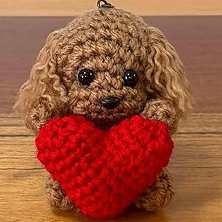 トイプードル あみぐるみ ハート??キーホルダー