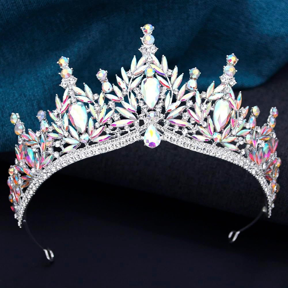 Rhinestone Crystal Wedding Crown,Royal Queen Tiara, Luxury Bridal Headpiece, Women's Special Occasion Dress Hair Jewelry Accessory - Image 2
