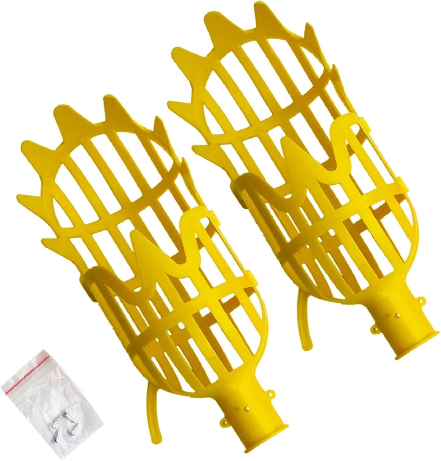 Fruit Picker Tool Set Harvesting Plastic Gardening Basket Catcher Bayberry Sturdy Tree Picker Tool Fruit Gripper For Apple,Avocado,Peach,Pear,Lemon Grabber Harvesting Cherries(Head Only)(Large)